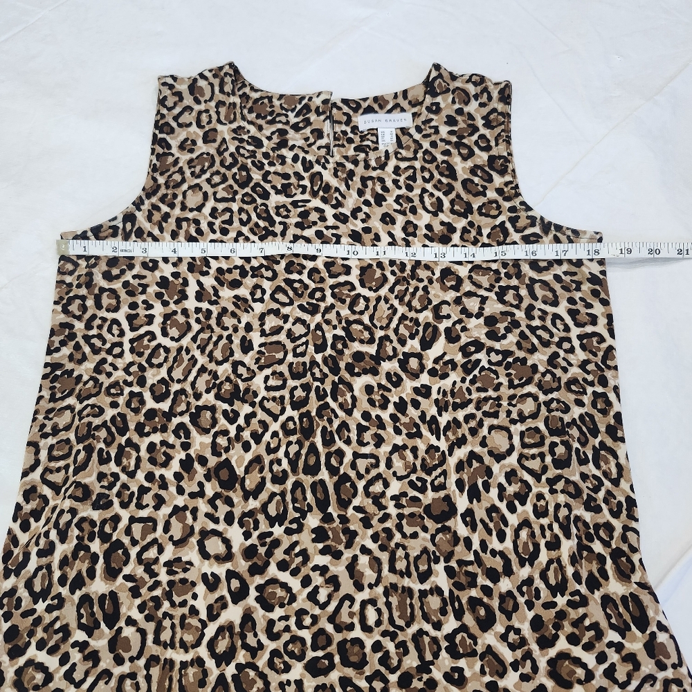 Susan Graver Size Small Leopard Print Sleeveless Dress - Picture 4 of 7